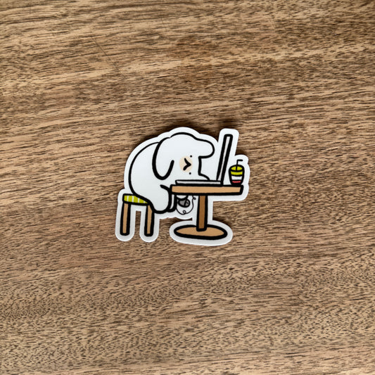 Matcha at work vinyl sticker