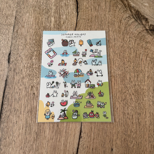 Summer holiday transparent sticker sheet