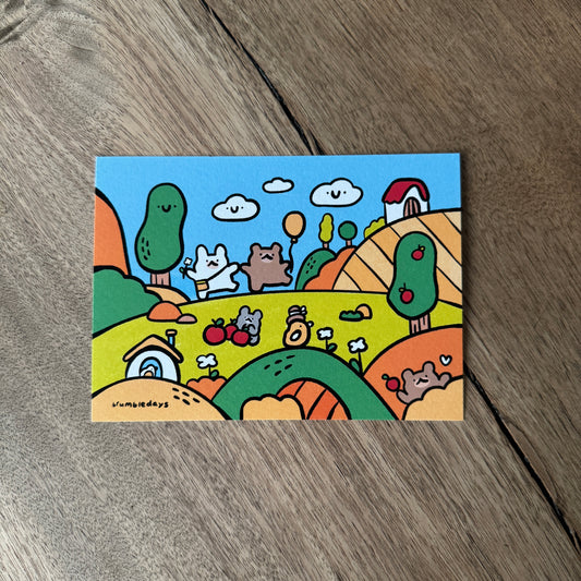 Frolicking A6 print/card