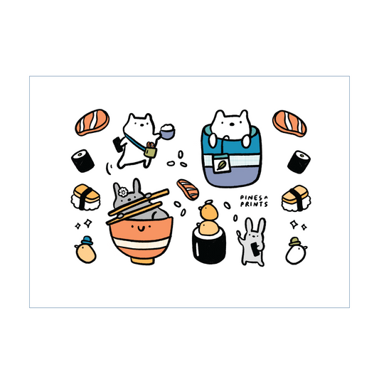 Sushi friends (Patreon A6 Card)