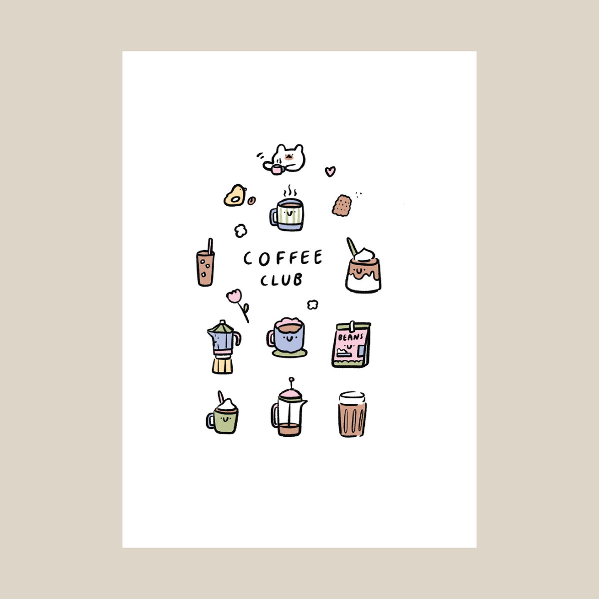Coffee club A5 print/card