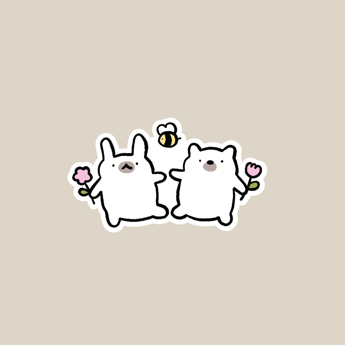 Two besties vinyl sticker
