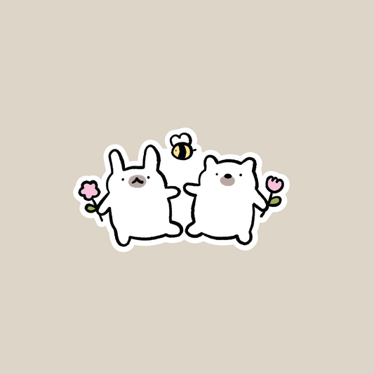 Two besties vinyl sticker