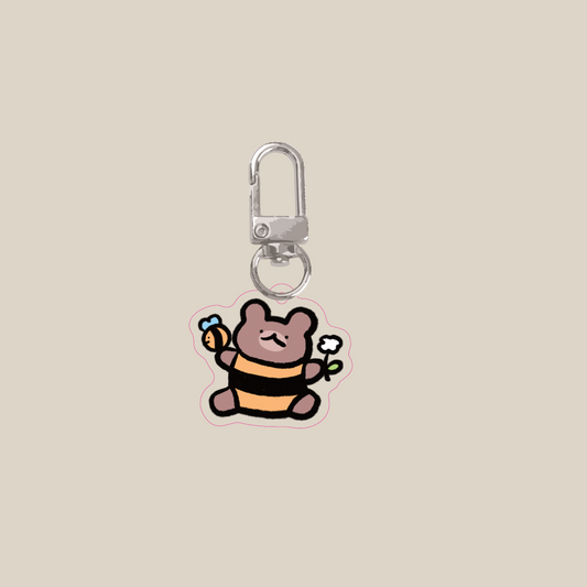 Brumble bee acrylic keychain