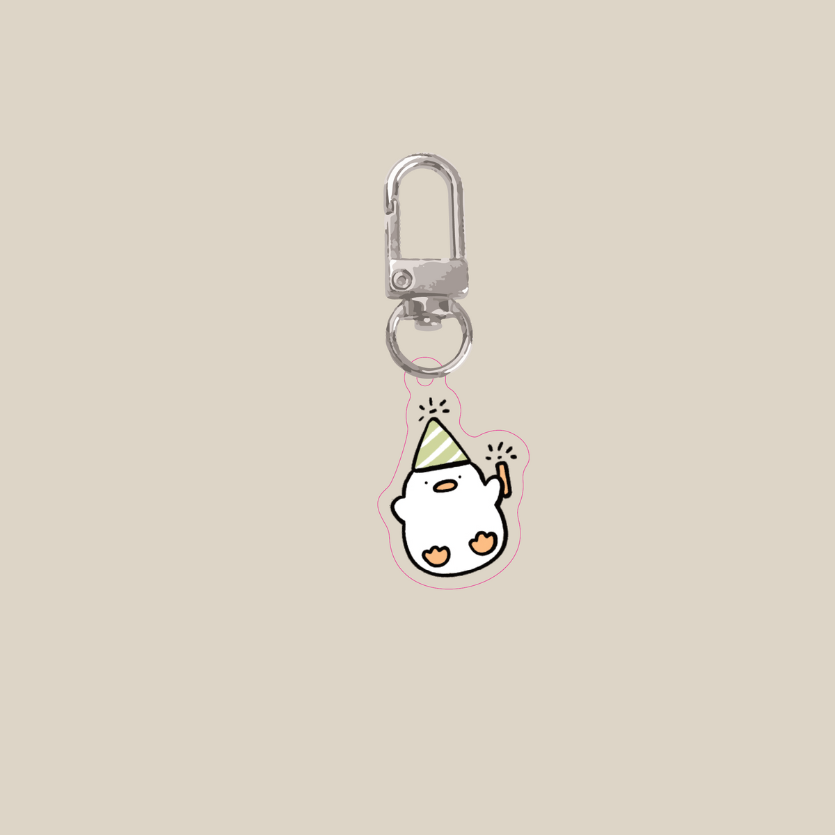 Little duck acrylic keychain