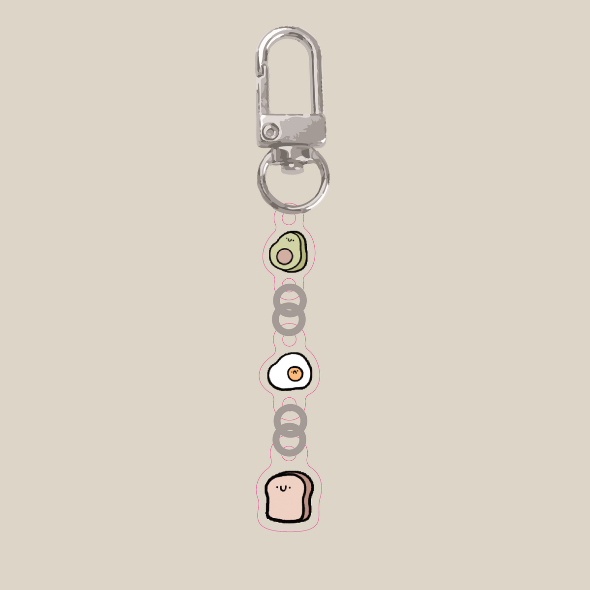 Avo egg toast acrylic keychain