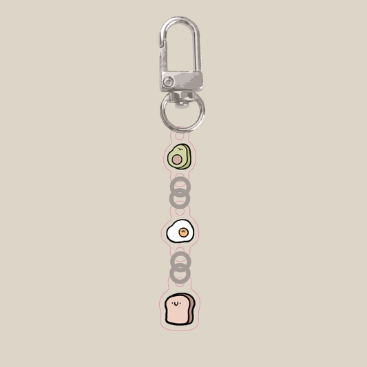 Avo egg toast acrylic keychain
