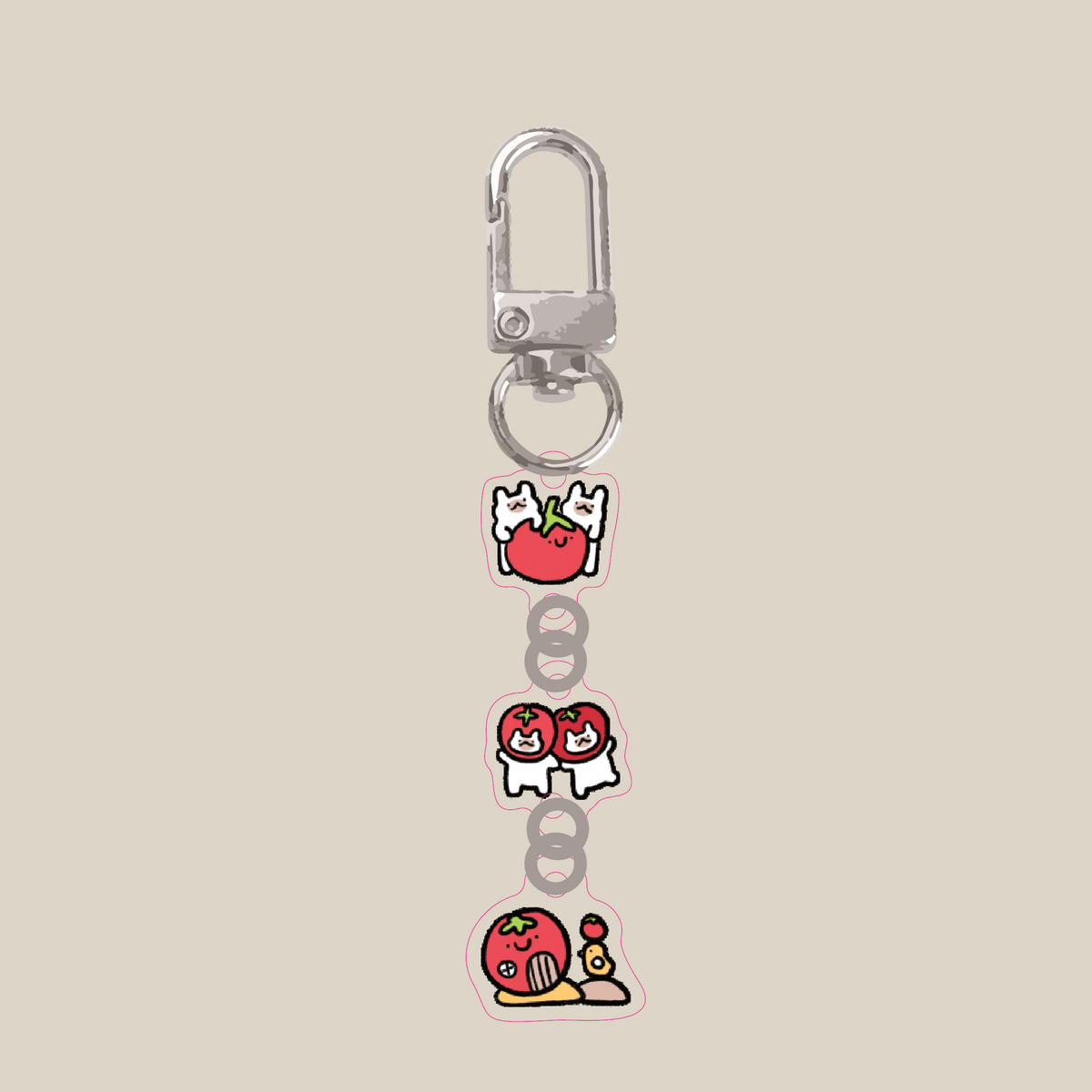 Tomato buddies acrylic keychain