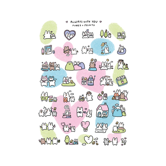 Always with you transparent sticker sheet