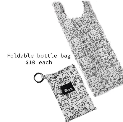 Foldable bottle bag