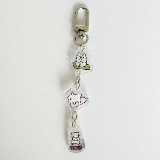 Yoga friends acrylic keychain