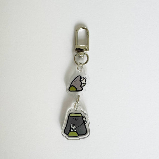 Boudering buddies acrylic keychain