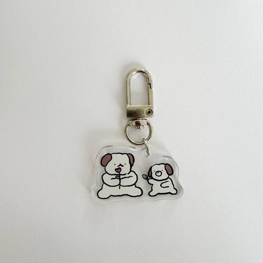 Dog duo acrylic keychain