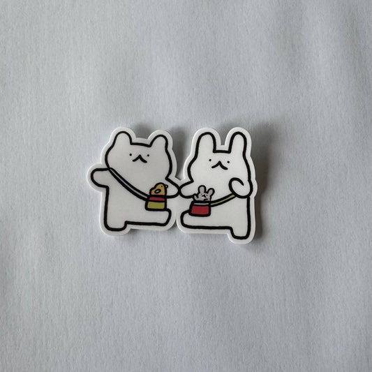 Pocket friends! Vinyl sticker
