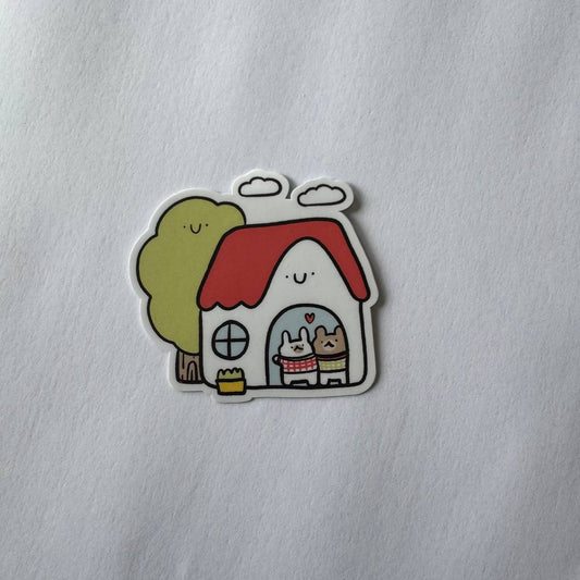 Cozy home with you vinyl sticker