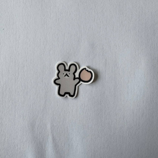 Mouse with cookie (Tiny vinyl sticker)