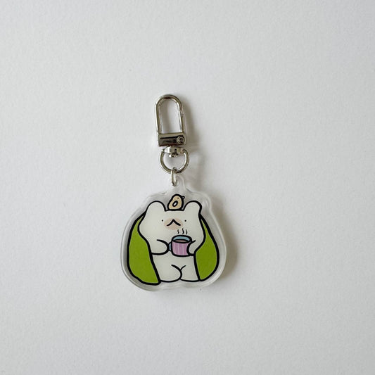 Cozy at home acrylic keychain