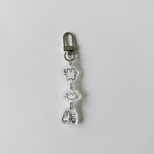 Cat cloud acrylic keychain