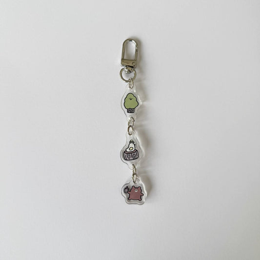 Forest buddies acrylic keychain
