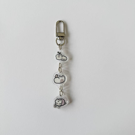 Cat loaves acrylic keychain